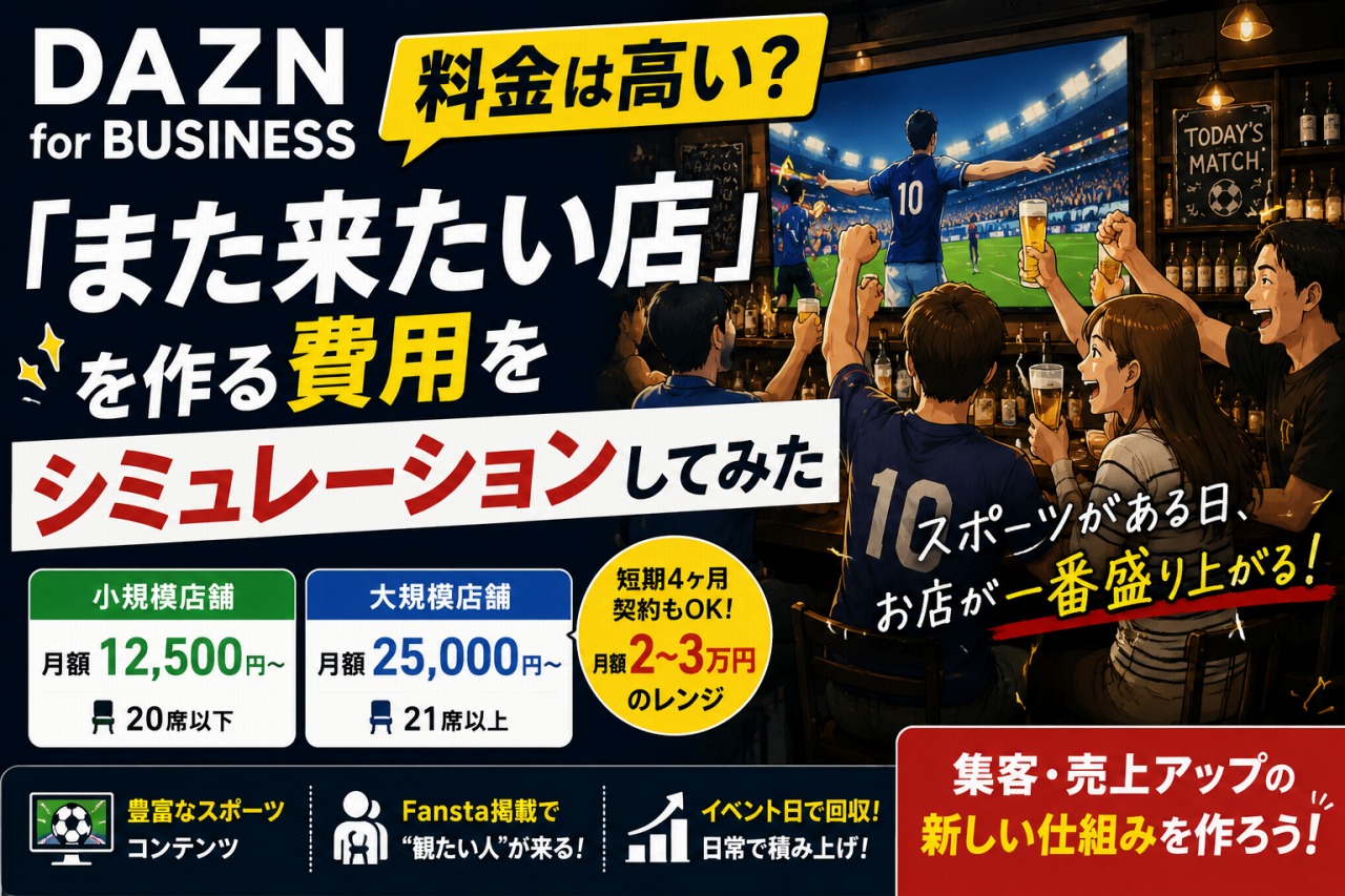 DAZN for BUSINESSの料金